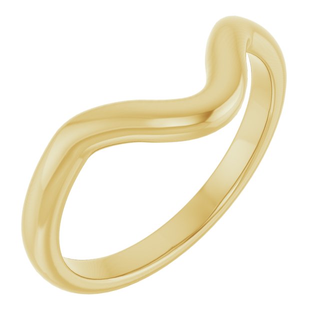 14k Yellow Band For 12x6 Mm Marquise Ring