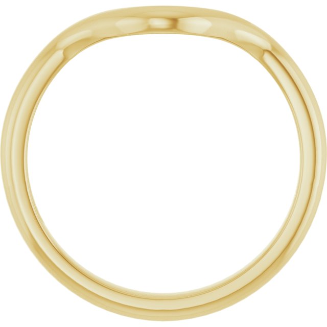 14k Yellow Band For 12x6 Mm Marquise Ring