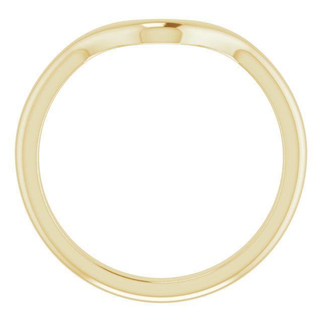 14k Yellow Band For 10x5 Mm Marquise Ring