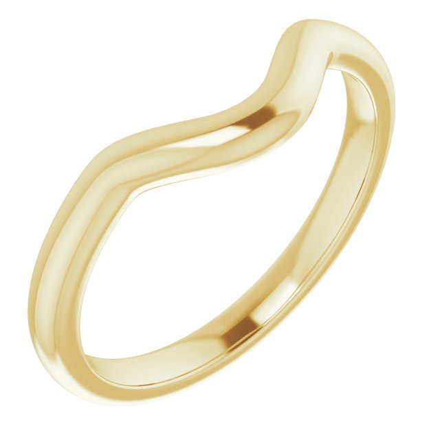 14K Yellow Band for 9x7 mm Oval Ring