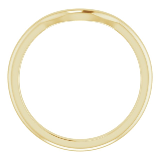 14k Yellow Band For 6 Mm Round Ring