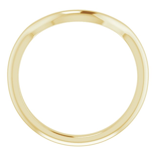 14K Yellow Band for 9 mm Round Ring