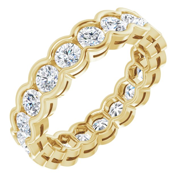 14k Yellow 2 Ctw Natural Diamond Eternity Band Size 7