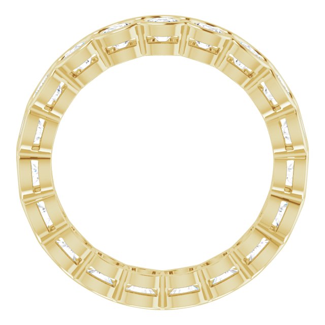 14k Yellow 2 Ctw Natural Diamond Eternity Band Size 7