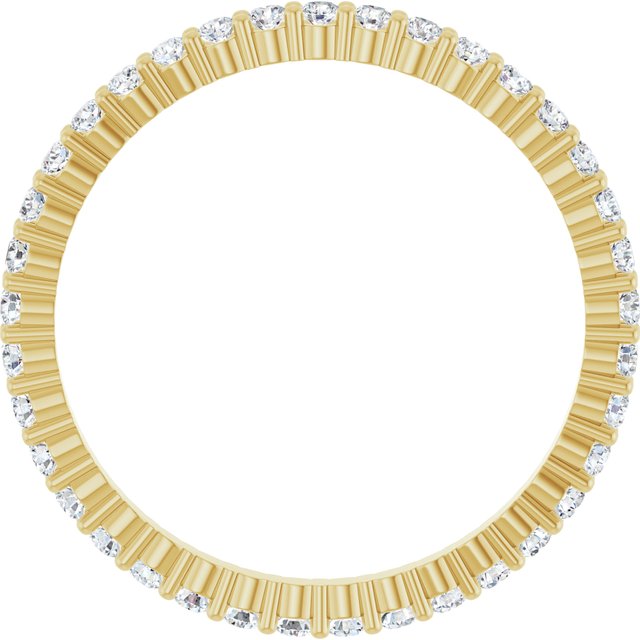 14k Yellow 1/2 Ctw Natural Diamond Eternity Band Size 7