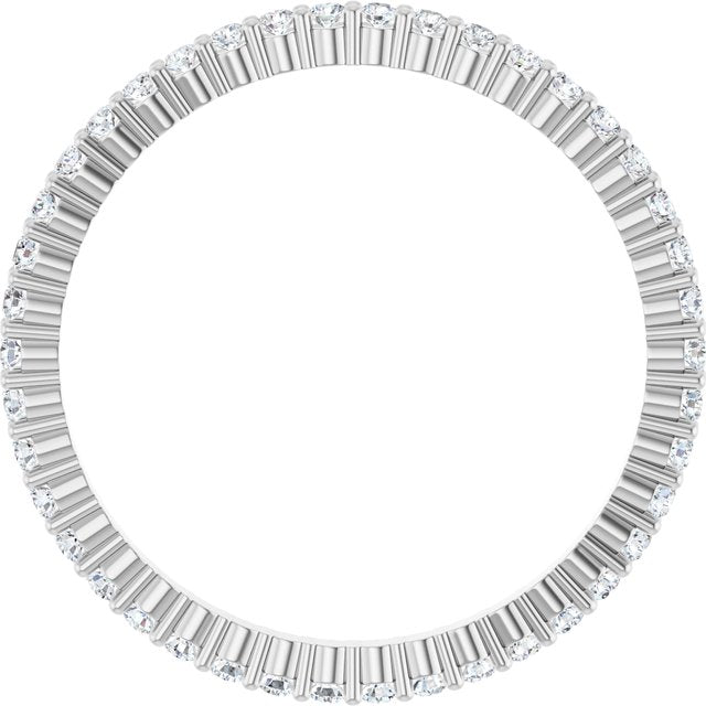 14k White 3/8 Ctw Diamond Eternity Band Size 7