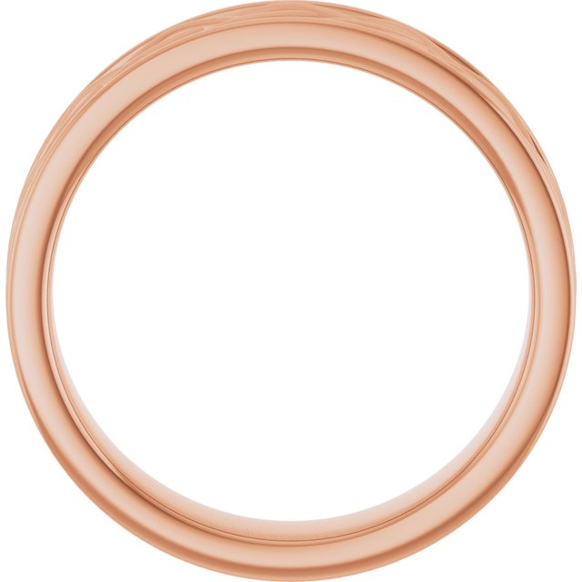 14K Rose 6 mm Woven-Design Band Size 10