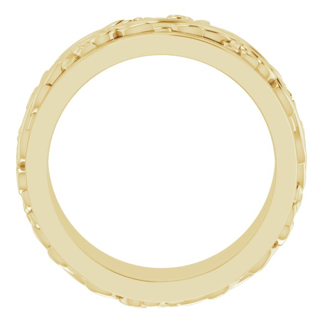 14K Yellow 7 mm Sculptural Band Size 5.5