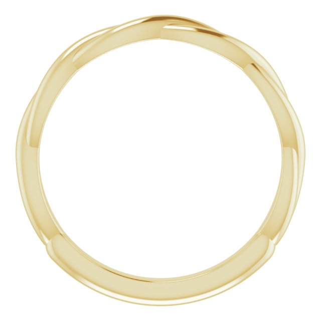 14k Yellow Band For 6.5 Mm Round Ring