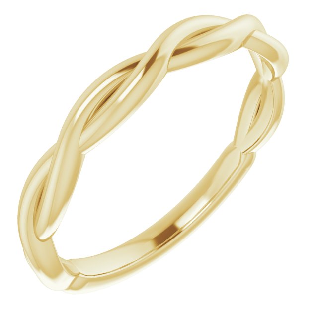 14k Yellow Band For 6.5 Mm Round Ring