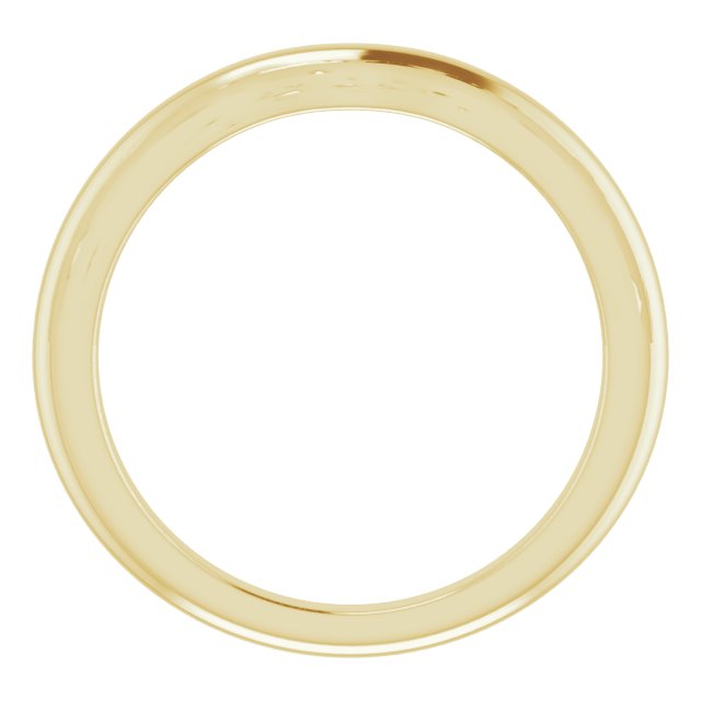 14K Yellow Band for 9x7 mm Oval Ring