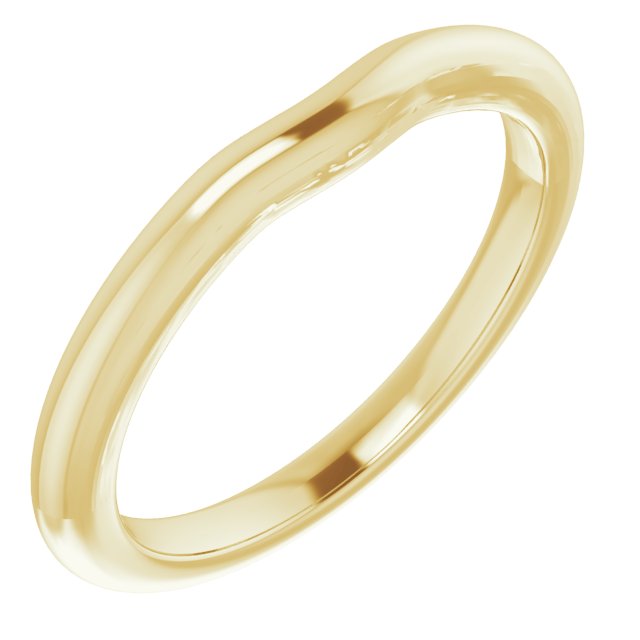 14K Yellow Band for 9x7 mm Oval Ring