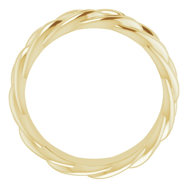 14K Yellow 6 mm Woven-Design Band Size 6