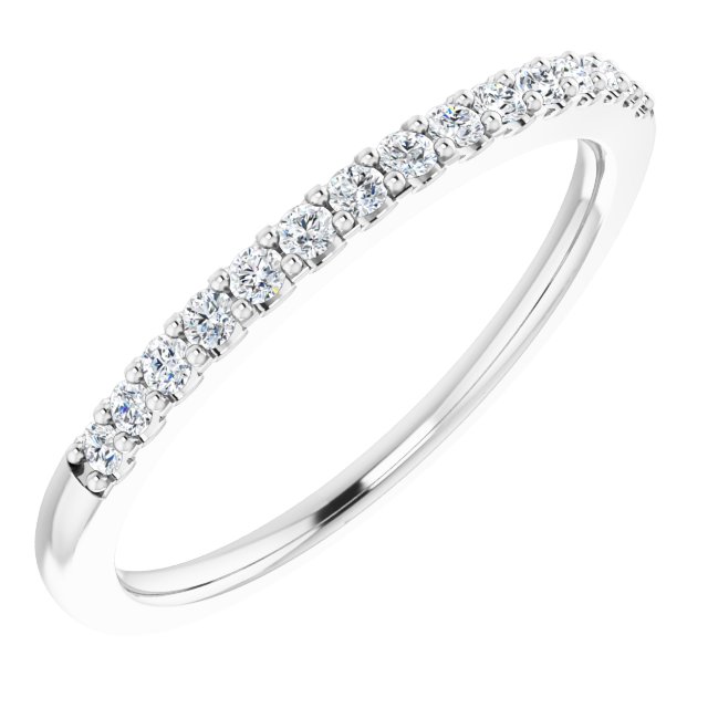 14K White 1/5 CTW Natural Diamond Anniversary Band