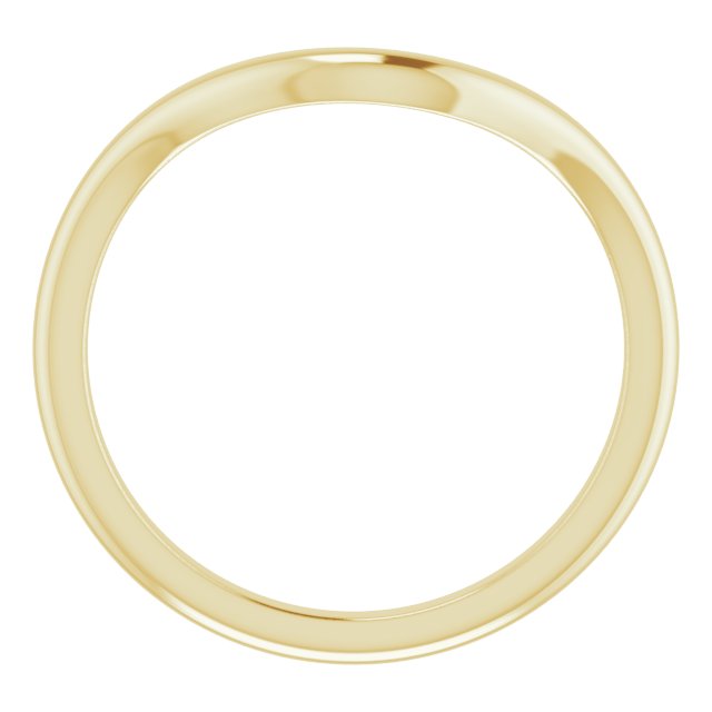 14k Yellow Band For 6 Mm Round Ring