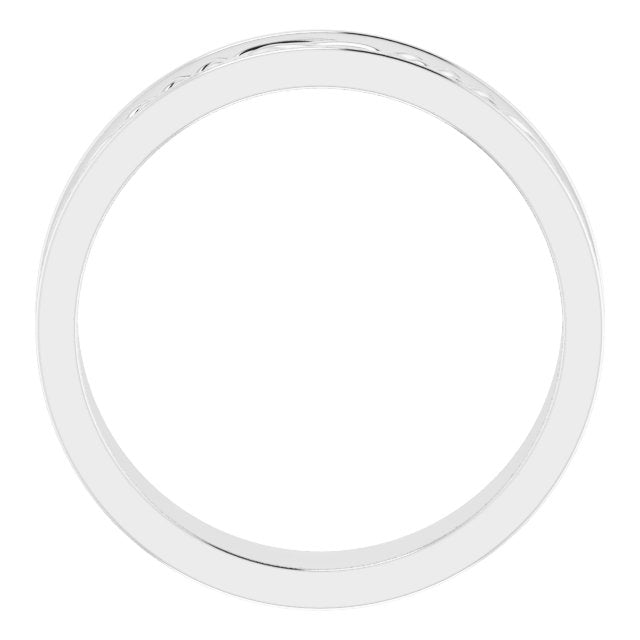 14K White 6 mm Celtic-Inspired Band Size 11.5