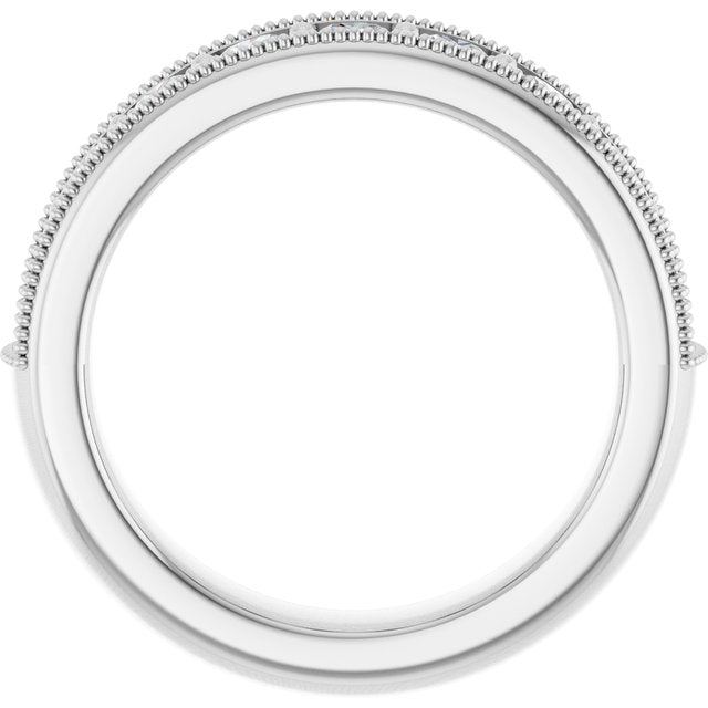 14K White 3/4 CTW Lab-Grown Diamond Anniversary Band