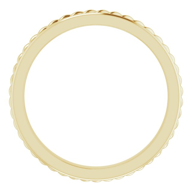14K Yellow 2 mm Rope Band Size 5
