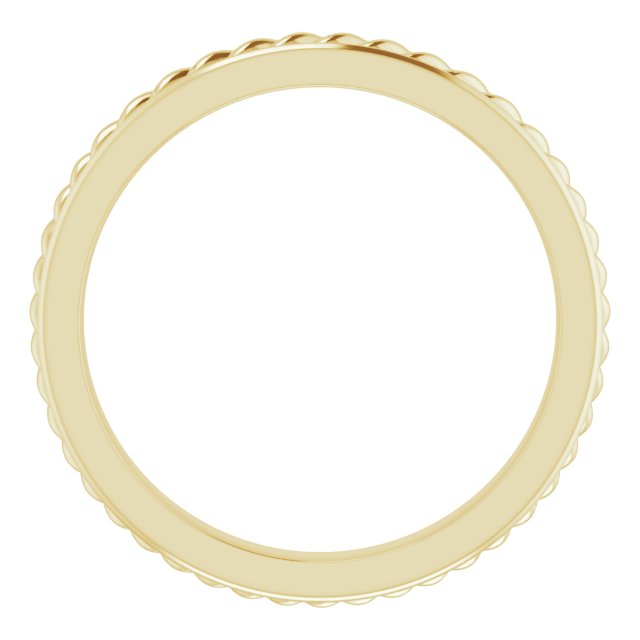 14K Yellow 2 mm Rope Band Size 4