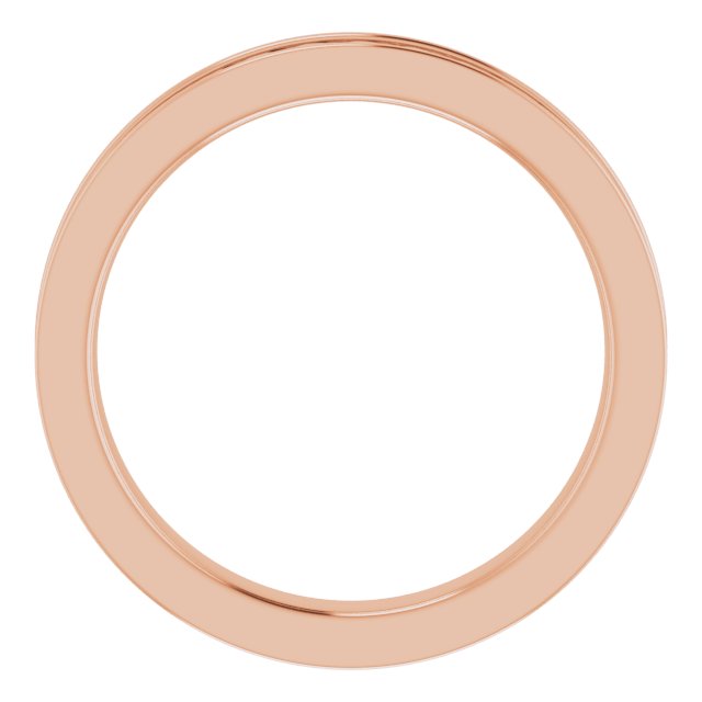 14K Rose 3 mm Woven Design Band  Size 7
