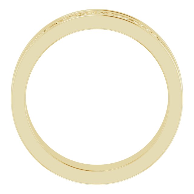14K Yellow 6 mm Sculptural Band Size 8.5