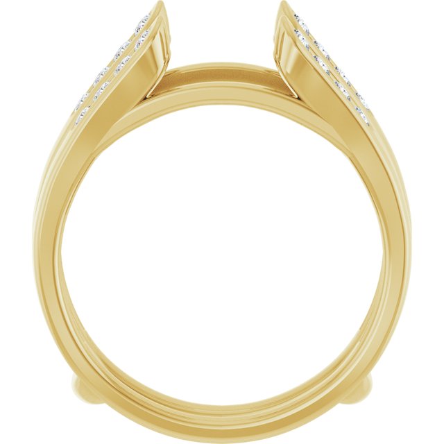 14K Yellow 1/4 CTW Natural Diamond Ring Guard