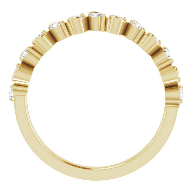 14K Yellow 1/4 CTW Natural Diamond Anniversary Band