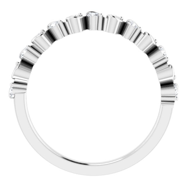 14K White 1/4 CTW Natural Diamond Anniversary Band