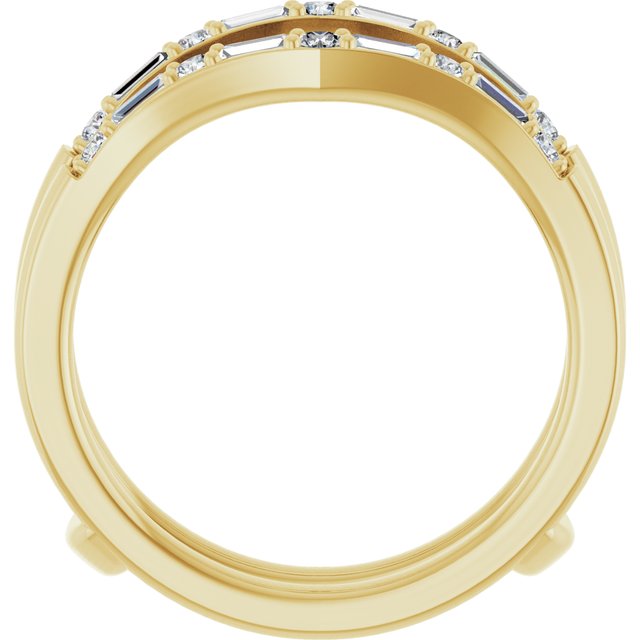 14K Yellow 1/2 CTW Natural Diamond Ring Guard