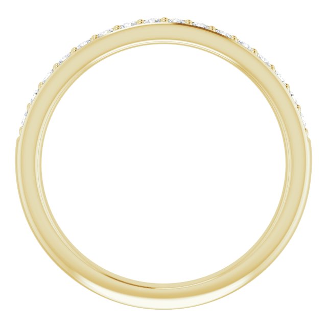 14k Yellow 1/5 Ctw Natural Diamond Band For 6.5 Mm Round Ring