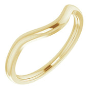 14k Yellow Band For 8x6 Mm Oval Ring