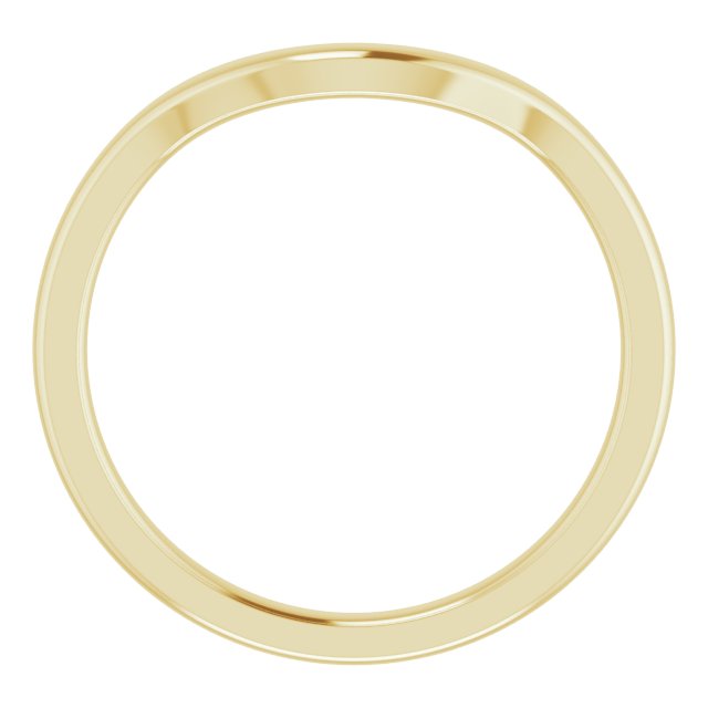 14k Yellow Band For 8x6 Mm Oval Ring