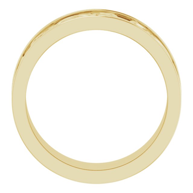 14K Yellow 7 mm Celtic-Inspired Band Size 8