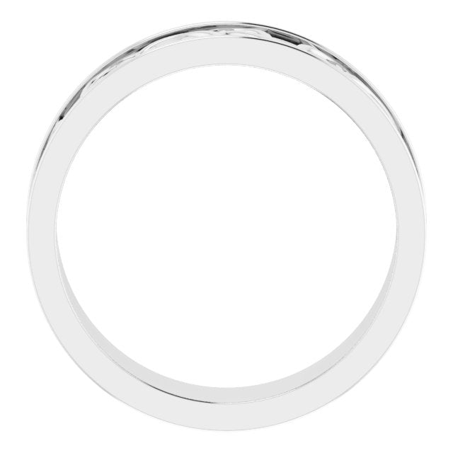 14K White 7 mm Celtic-Inspired Band Size 11