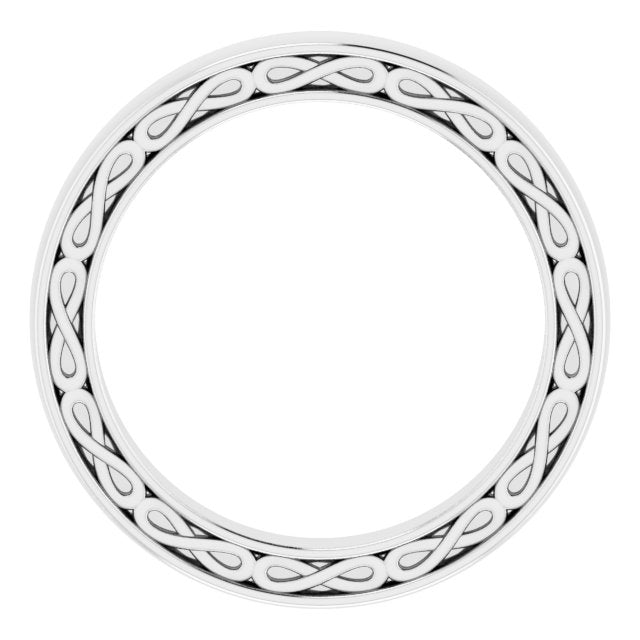 14K White 3 mm Infinity-Inspired Band Size 7