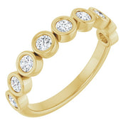 14k Yellow 1/2 Ctw Natural Diamond Anniversary Band