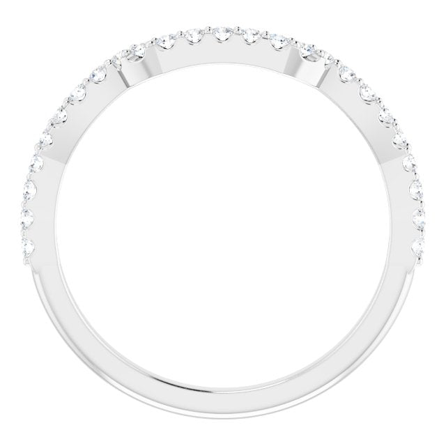 14K White 1/5 CTW Natural Diamond Matching Band