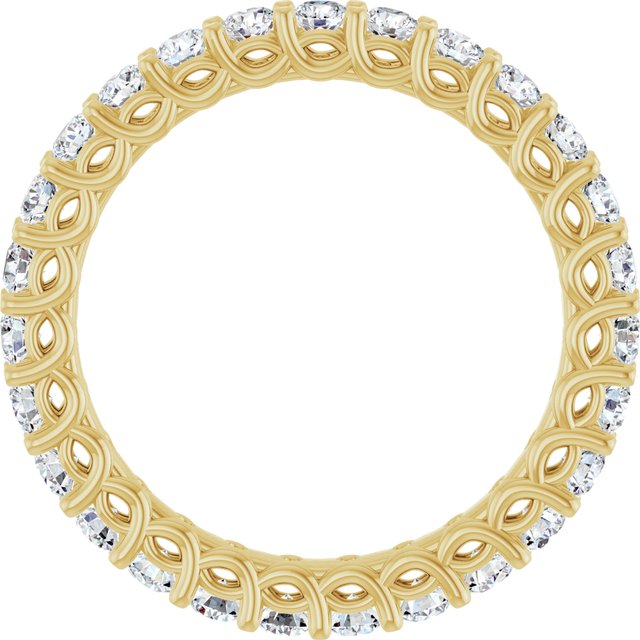14k Yellow 9/10 Ctw Natural Diamond Eternity Band Size 7