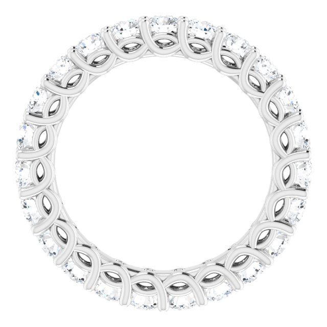 14k White 1 1/2 Ctw Natural Diamond Eternity Band Size 7