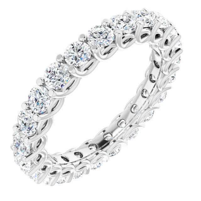 14k White 1 1/2 Ctw Natural Diamond Eternity Band Size 7