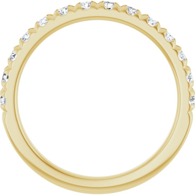 14K Yellow 5/8 CTW Lab-Grown Diamond French-Set Anniversary Band