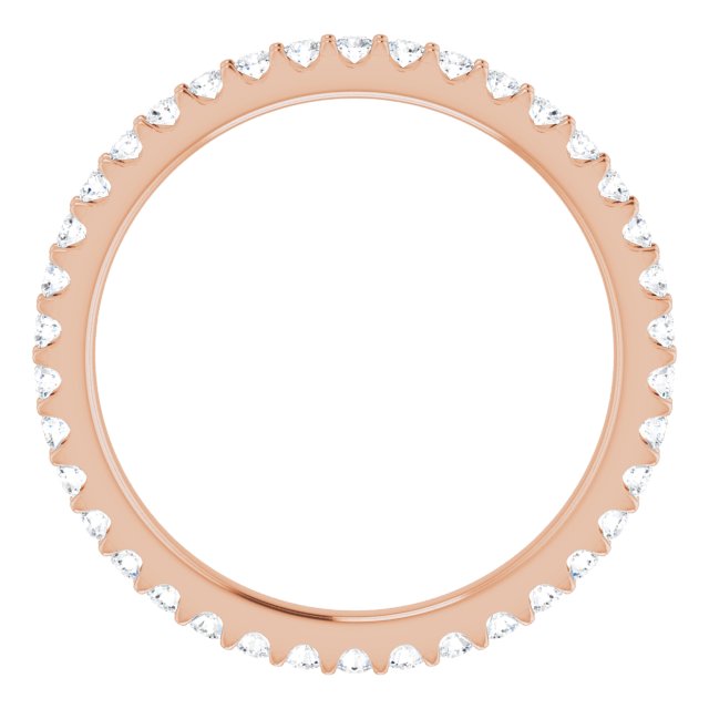 14k Rose 1/3 Ctw Natural Diamond Eternity Band Size 4