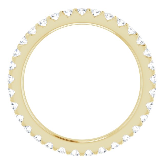 14k Yellow 1/2 Ctw Natural Diamond Eternity Band Size 4.5