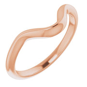 14K Rose Band for 9x7 mm Oval Ring