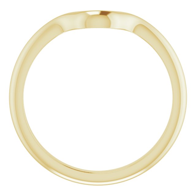 14K Yellow Band for 7x5 mm Oval Ring