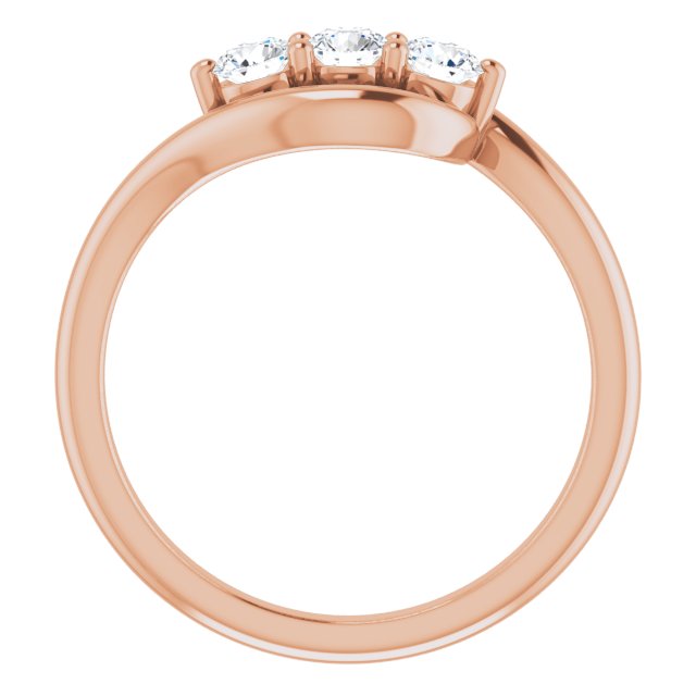 14k Rose 1/3 Ctw Natural Diamond Ring
