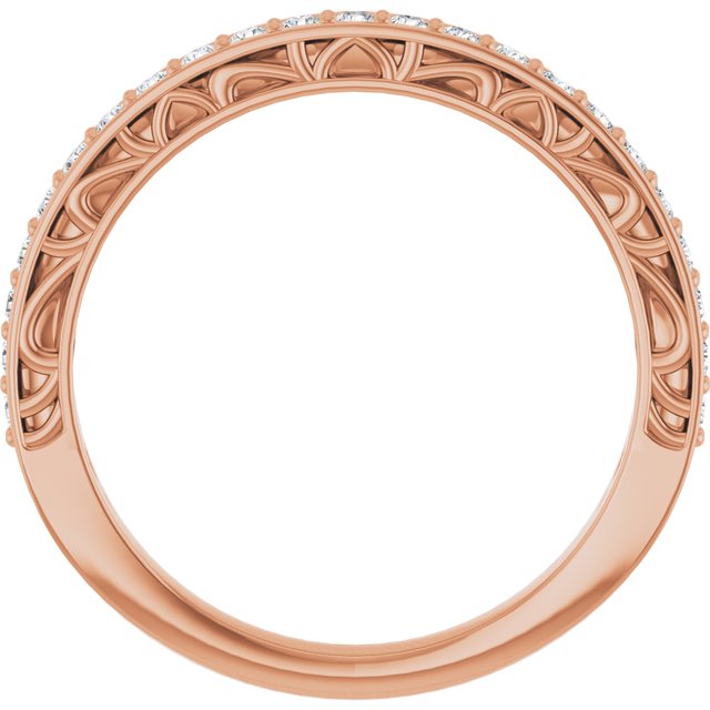 14K Rose 1/3 CTW Natural Diamond Anniversary Band