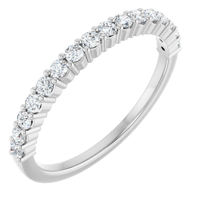 14k White 1/4 Ctw Natural Diamond Anniversary Band