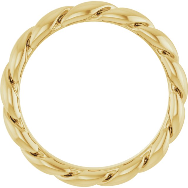 14K Yellow 2.8 mm Twisted Band Size 4