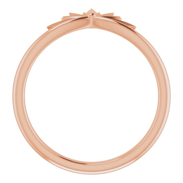 14K Rose Star Ring